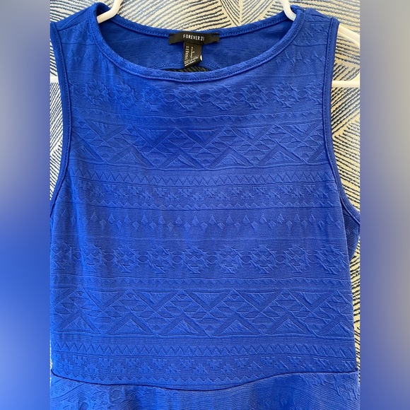 Royal Blue Sleeveless Dress - Picture 2 of 6